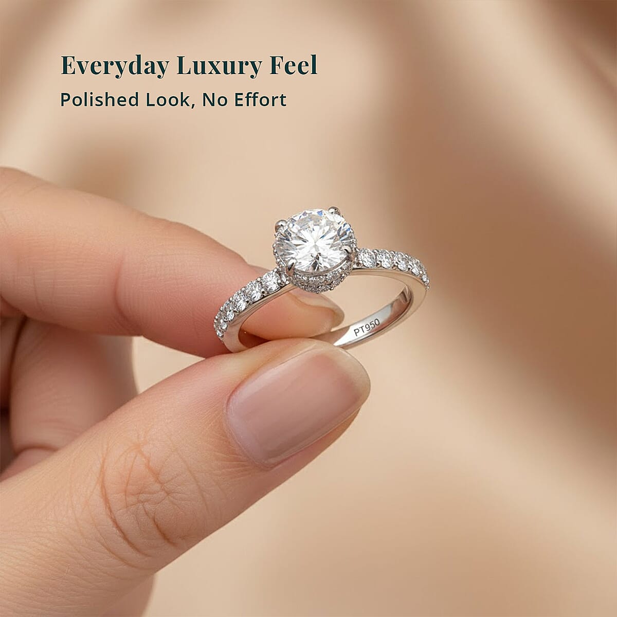 IGI Certified Luxuriant Lab Grown Diamond EF-VS 1.50 ctw Ring in 950 Platinum (Size 12.0) 4.80 Grams image number 5