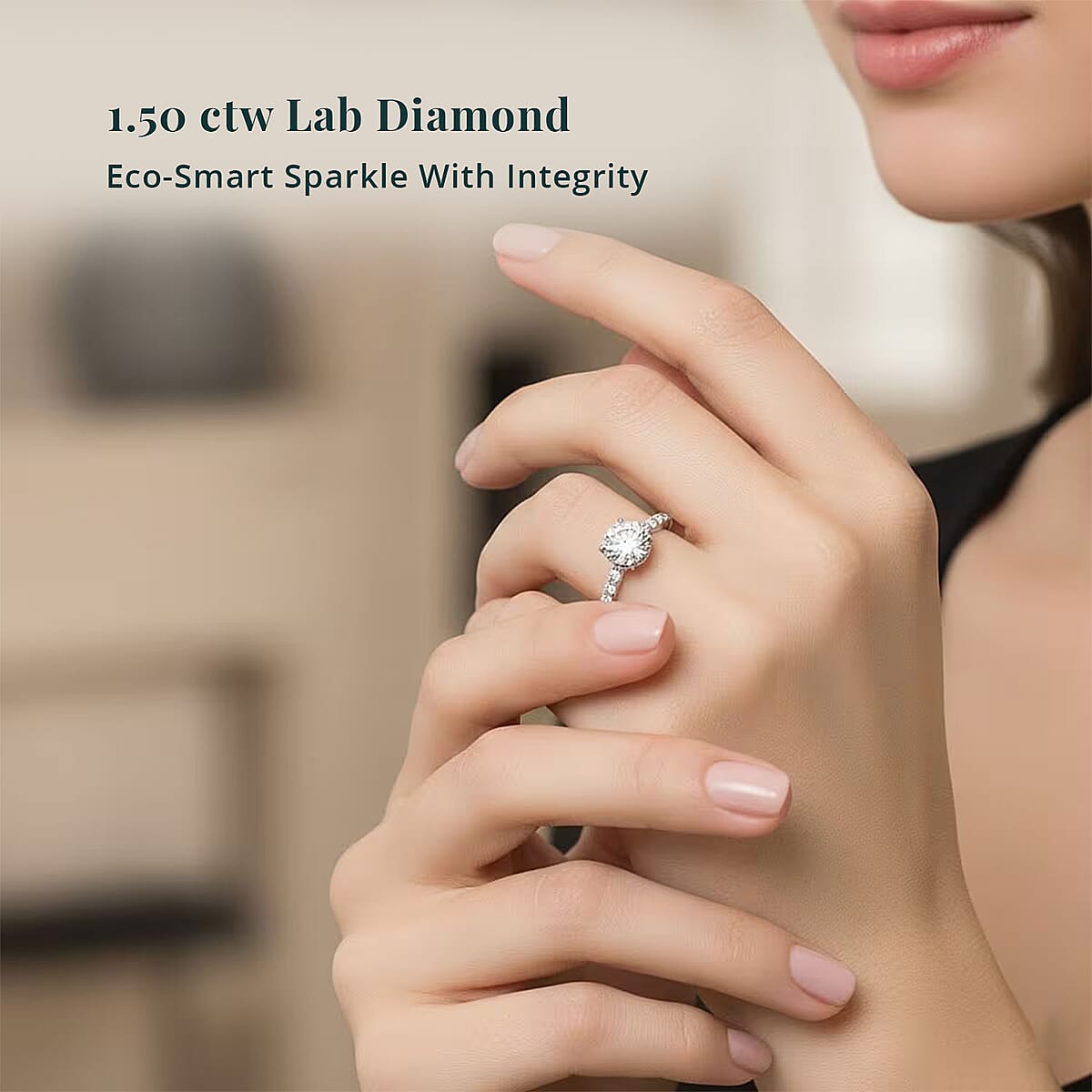 IGI Certified Luxuriant Lab Grown Diamond E-F, VS 1.50 ctw Hidden Halo Ring in 950 Platinum (Size 6.0) 4.80 Grams image number 1