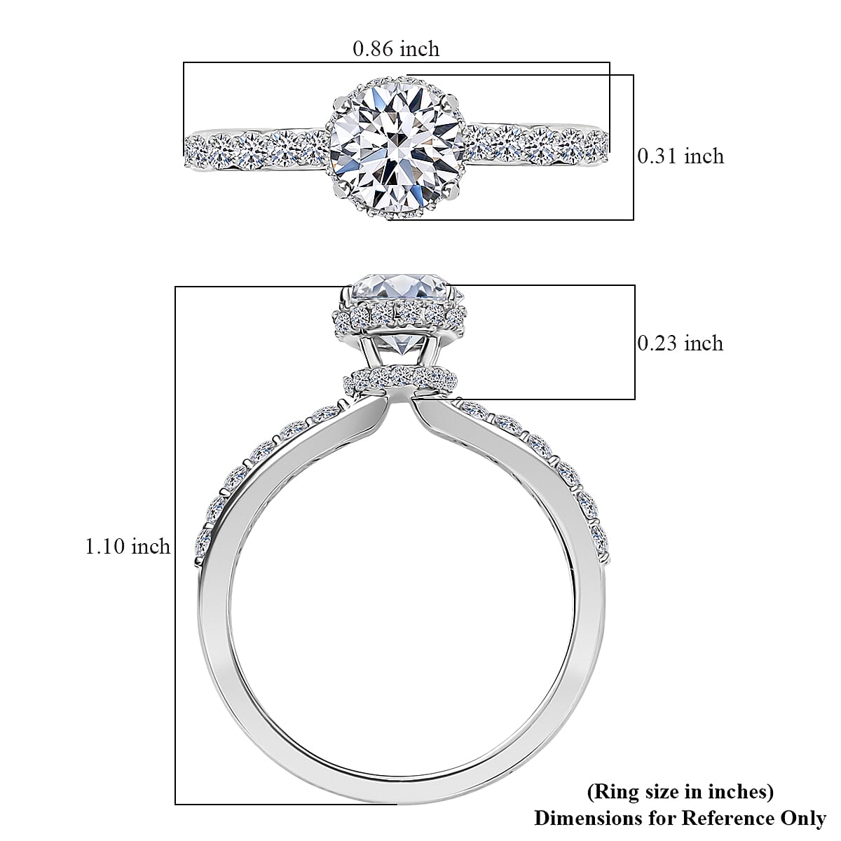 IGI Certified Luxuriant Lab Grown Diamond E-F, VS 1.50 ctw Hidden Halo Ring in 950 Platinum (Size 7.0) 4.80 Grams image number 5