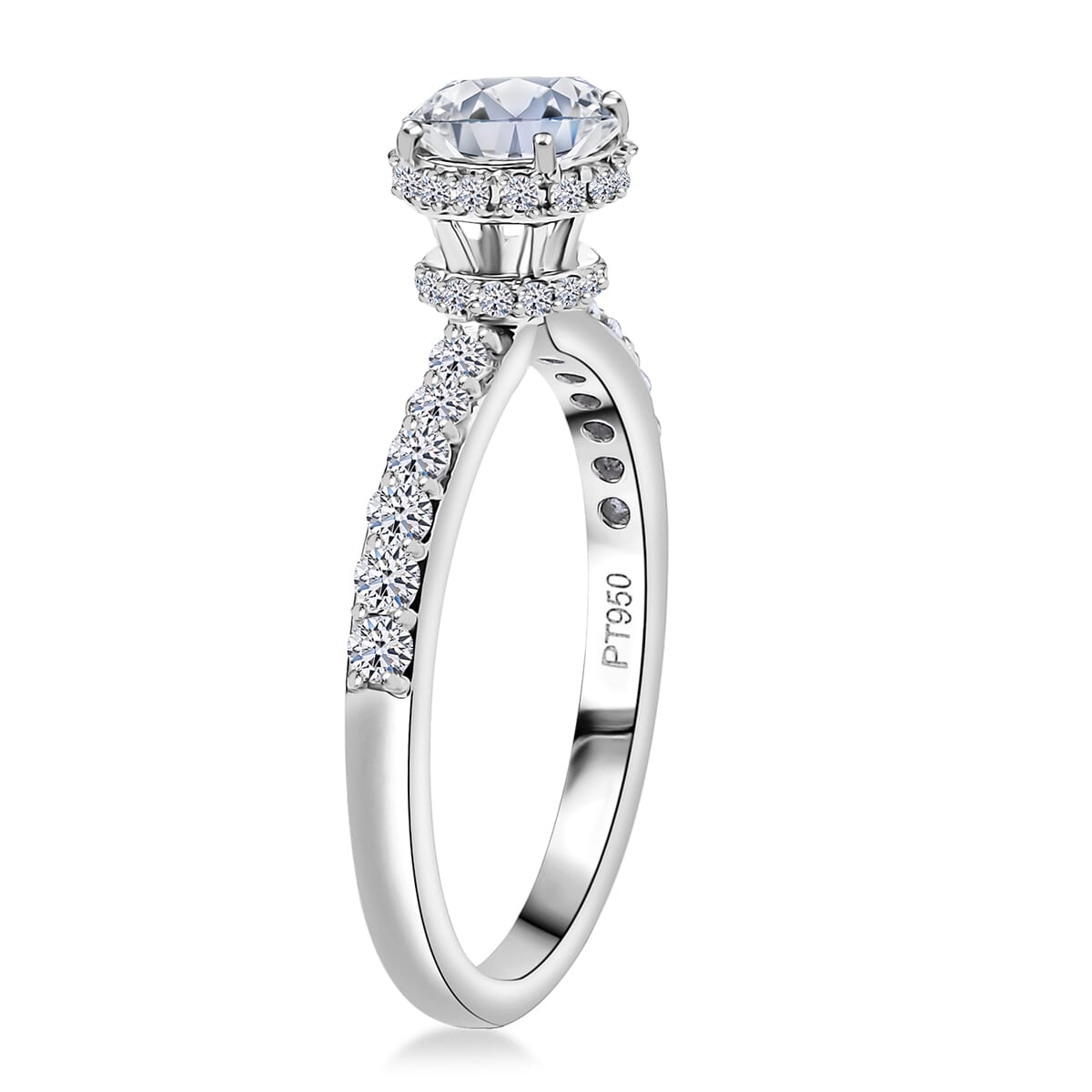 IGI Certified Luxuriant Lab Grown Diamond EF-VS 1.50 ctw Ring in 950 Platinum (Size 8.0) 4.80 Grams image number 3