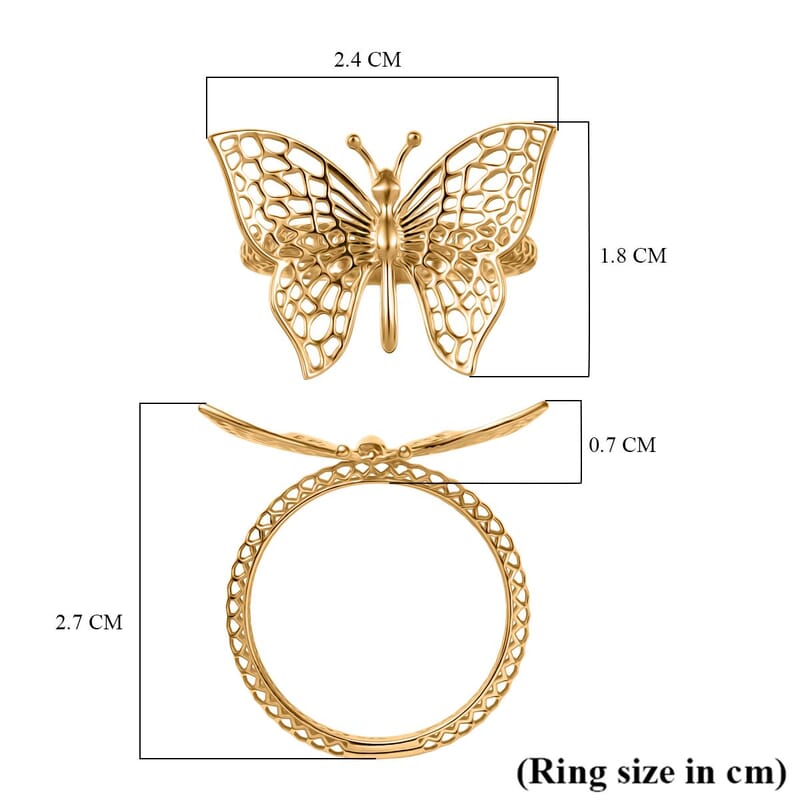 Luxoro Fancy Ring in 9K Yellow Gold (Size 11.5) 2.0 Grams