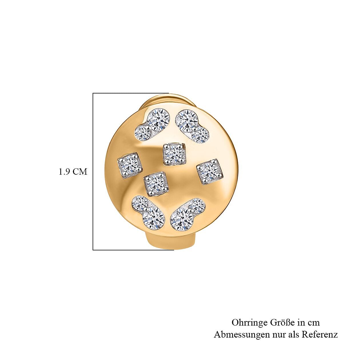 Luxuriant Lab Grown Diamond G-H SI 1.00 ctw Earrings in 18K Vermeil Yellow Gold Over Sterling Silver