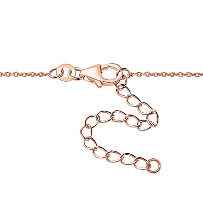 D'Joy Narsipatnam Pink Spinel and Moissanite 6.00 ctw Whispering Petals Necklace in 18K Vermeil Rose Gold Over Sterling Silver 18 Inches