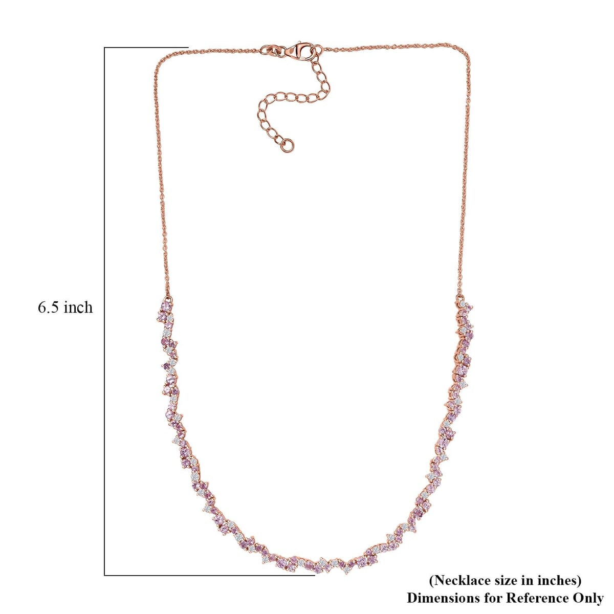 D'Joy Narsipatnam Pink Spinel and Moissanite 6.00 ctw Whispering Petals Necklace in 18K Vermeil Rose Gold Over Sterling Silver 18 Inches image number 5
