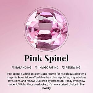 D'Joy Narsipatnam Pink Spinel and Moissanite 2.20 ctw Royal Bloom Ring in 18K Vermeil Rose Gold Over Sterling Silver (Size 8.0)