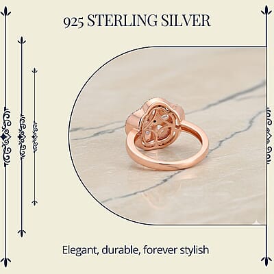 D'Joy Narsipatnam Pink Spinel and Multi Gemstone 1.30 ctw Blush Blossom Ring in 18K Vermeil Rose Gold Over Sterling Silver (Size 10.0)