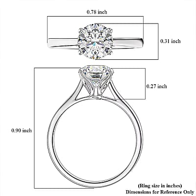 IGI Certified 950 Platinum Heart & Arrow Cut Luxuriant Lab Grown Diamond (E-F, VS) Ring (Size 11.0) (4.80 g) 2.00 ctw