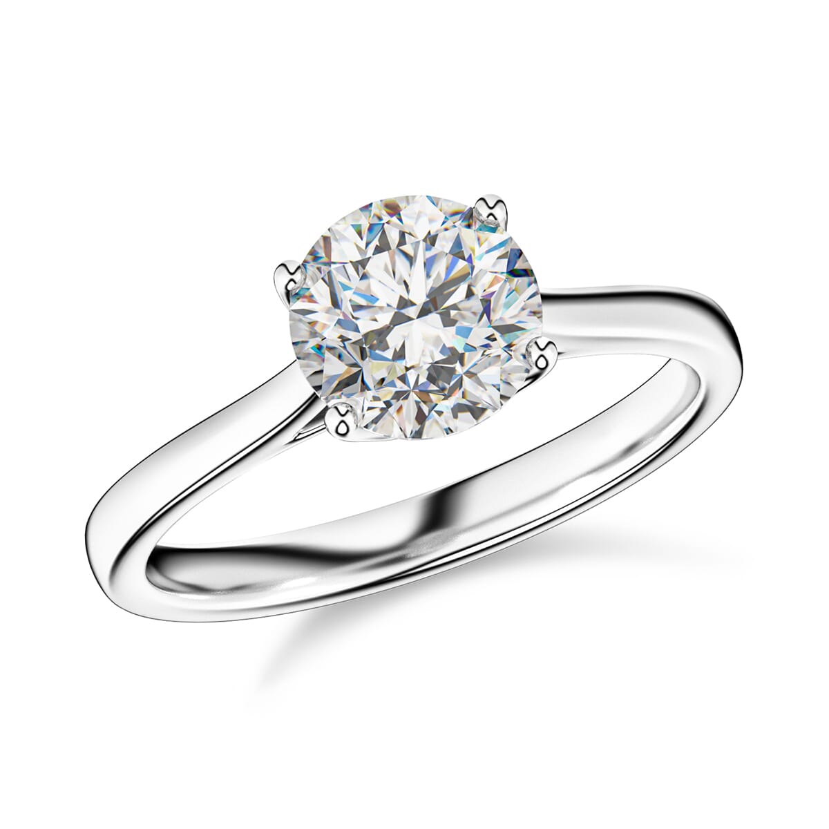IGI Certified Heart & Arrow Cut Luxuriant Lab Grown Diamond E-F VS 2.00 ctw Ring in 950 Platinum (Size 5.0) 4.80 Grams image number 0