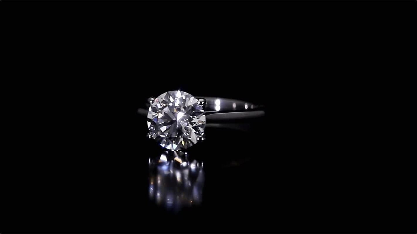 IGI Certified Heart & Arrow Cut Luxuriant Lab Grown Diamond E-F VS 2.00 ctw Ring in 950 Platinum 4.80 Grams
