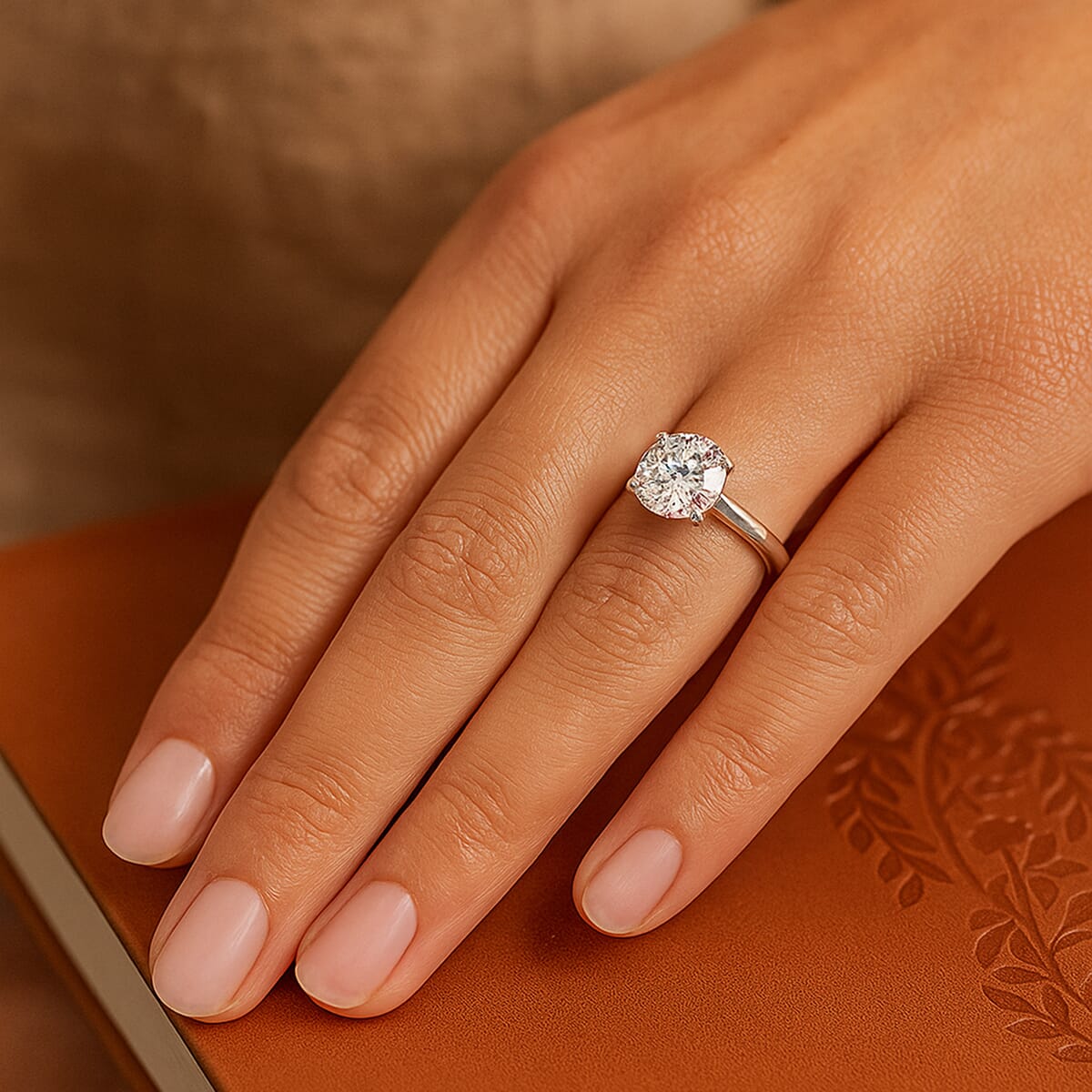 IGI Certified Heart & Arrow Cut Luxuriant Lab Grown Diamond E-F VS 2.00 ctw Ring in 950 Platinum (Size 5.0) 4.80 Grams image number 1