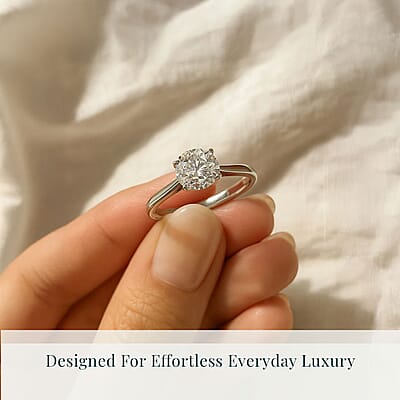 IGI Certified Heart & Arrow Cut Luxuriant Lab Grown Diamond E-F VS 2.00 ctw Ring in 950 Platinum (Size 8.0) 4.80 Grams