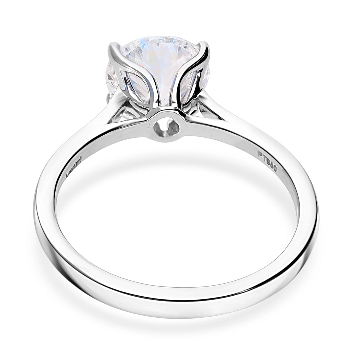 IGI Certified Heart & Arrow Cut Luxuriant Lab Grown Diamond E-F VS 2.00 ctw Ring in 950 Platinum 4.80 Grams image number 2