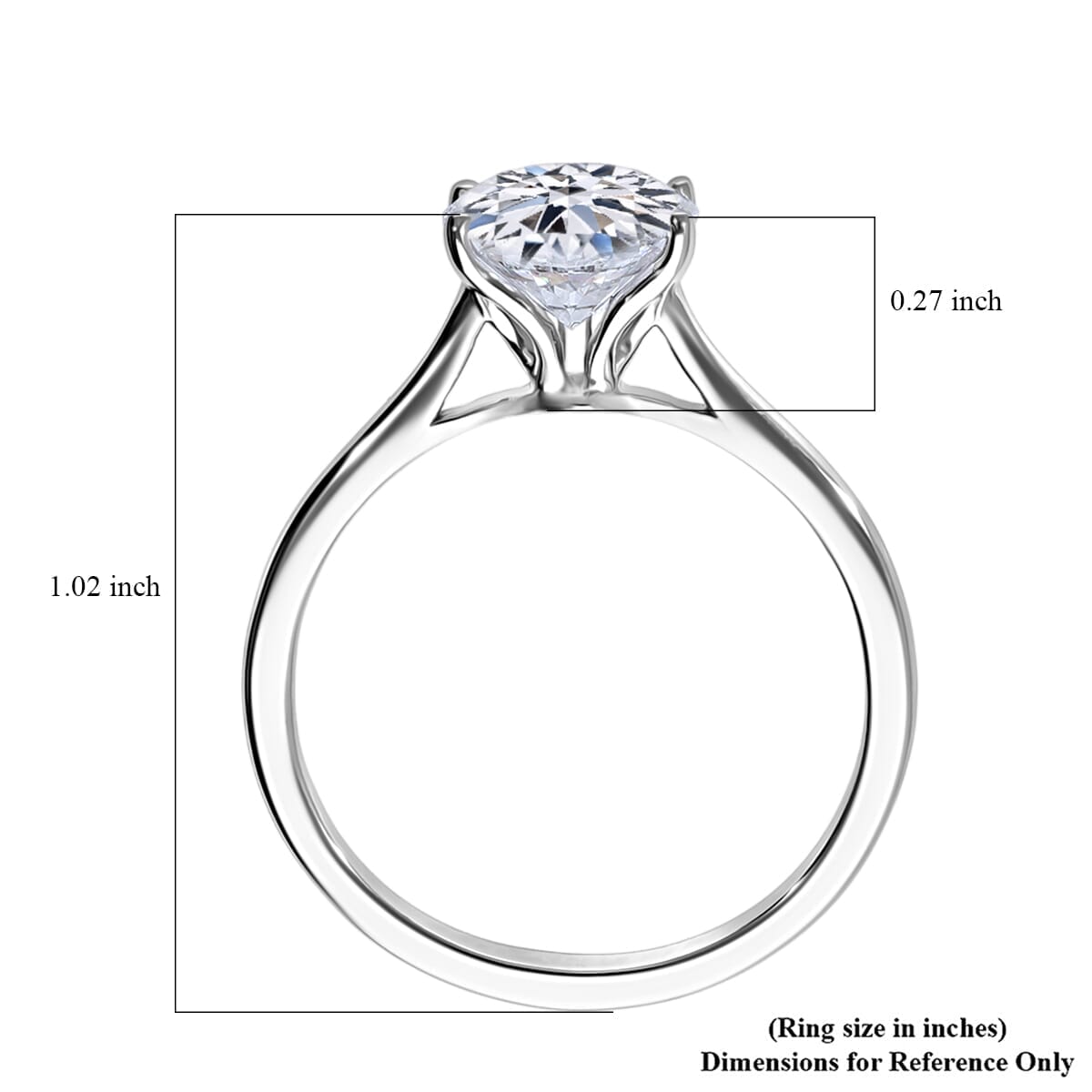 IGI Certified Heart & Arrow Cut Luxuriant Lab Grown Diamond E-F VS 2.00 ctw Ring in 950 Platinum 4.80 Grams image number 3