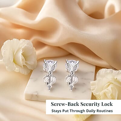 IGI Certified Heart & Arrow Cut Luxuriant Lab Grown Diamond E-F VS 2.00 ctw Stud Earrings in 950 Platinum 