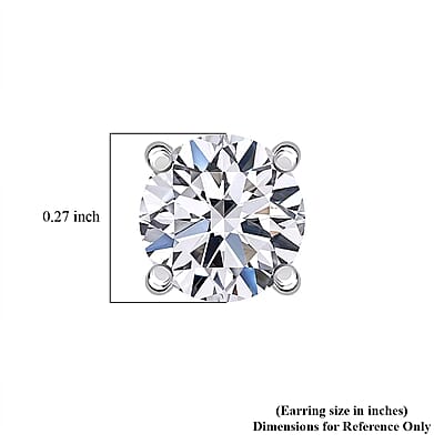 IGI Certified Heart & Arrow Cut Luxuriant Lab Grown Diamond E-F VS 2.00 ctw Stud Earrings in 950 Platinum 