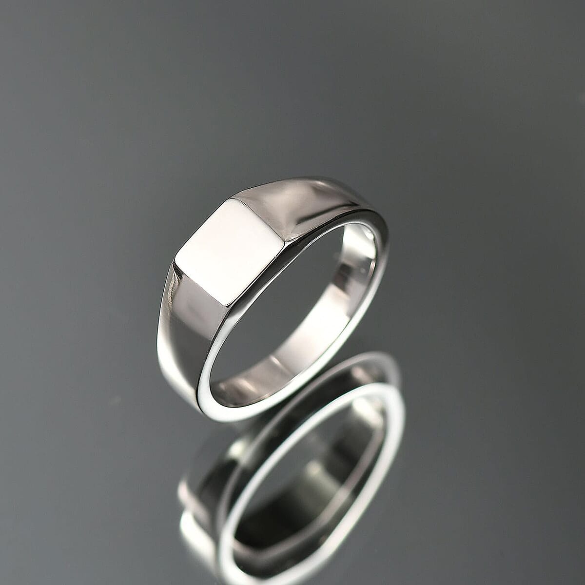 950 Platinum  Mens Ring,  Platinum Wt. 12 g image number 1