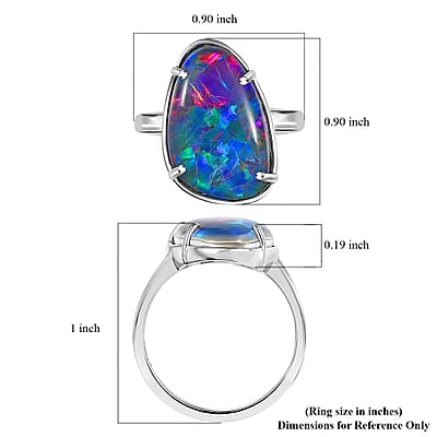 Rhapsody AAAA Elysian Opal Triplet 9.40 ctw Solitaire Ring in 950 Platinum (Size 10.0)