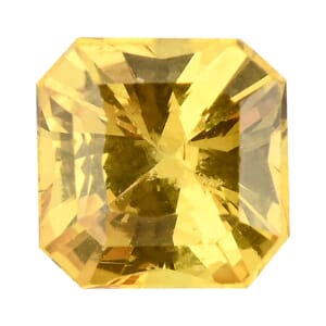 AAAA Asscher Cut Yellow Sapphire (Sqr 5x5 mm) 0.75 ctw