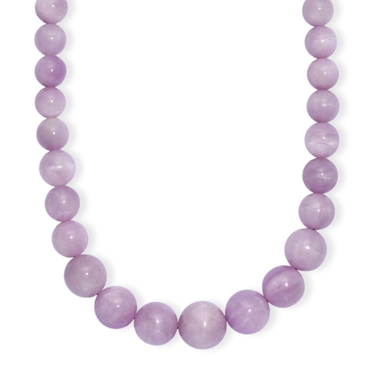 AAAA VALA DANTA KUNZITE Beaded 365.00 ctw Necklace 18 Inches in Rhodium Over Sterling Silver  image number 0