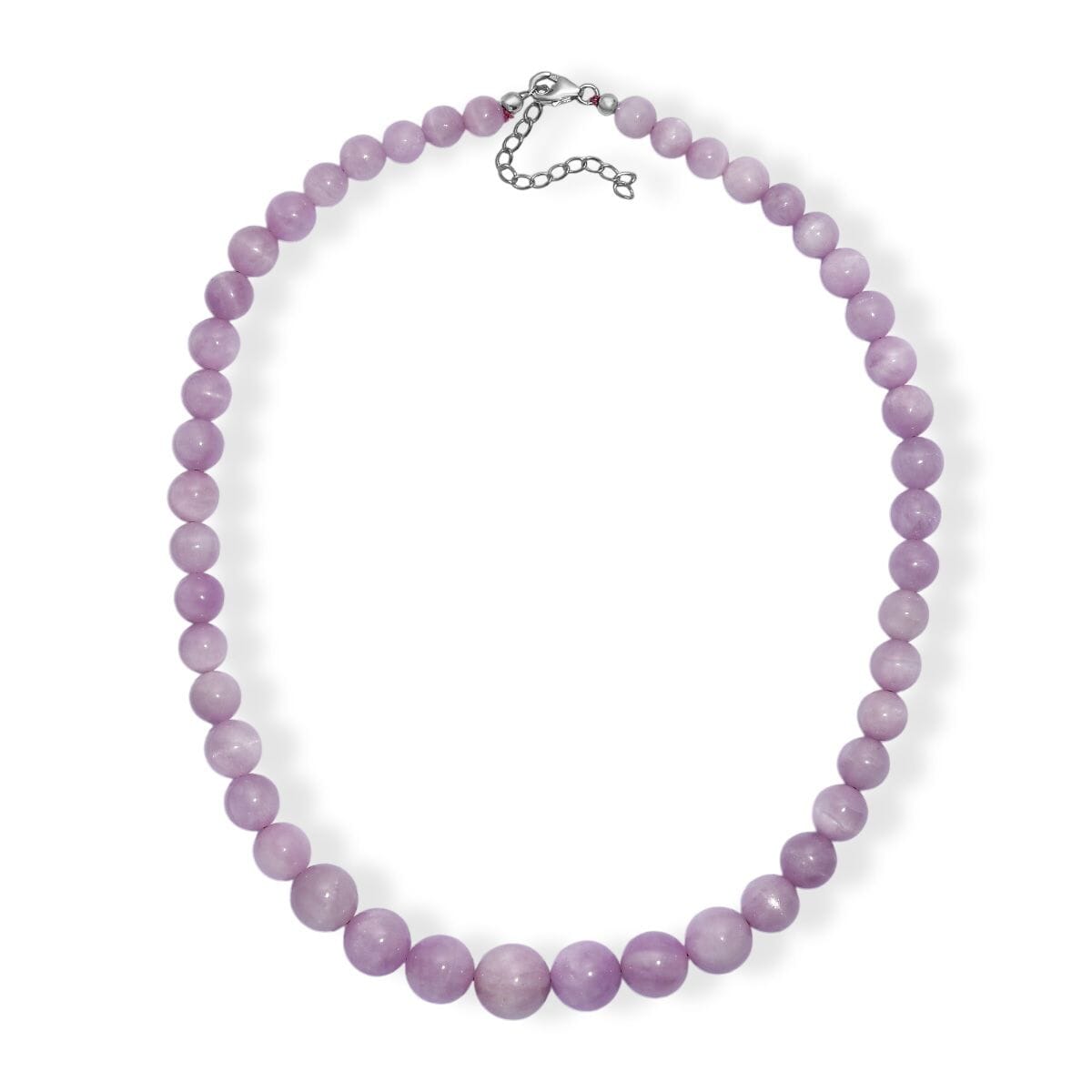 AAAA VALA DANTA KUNZITE Beaded 365.00 ctw Necklace 18 Inches in Rhodium Over Sterling Silver  image number 3