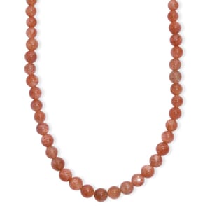 D'Joy AAA Golden Sunstone Goldon Glow Beaded 110 ctw Necklace 18-20 Inches in 18K Vermeil Yellow Gold Over Sterling Silver