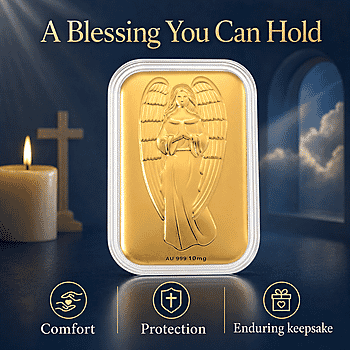24K Golden Angel Blessings Embossed Sheet 10mg - Product card gallery slide 3 (10178119500089)