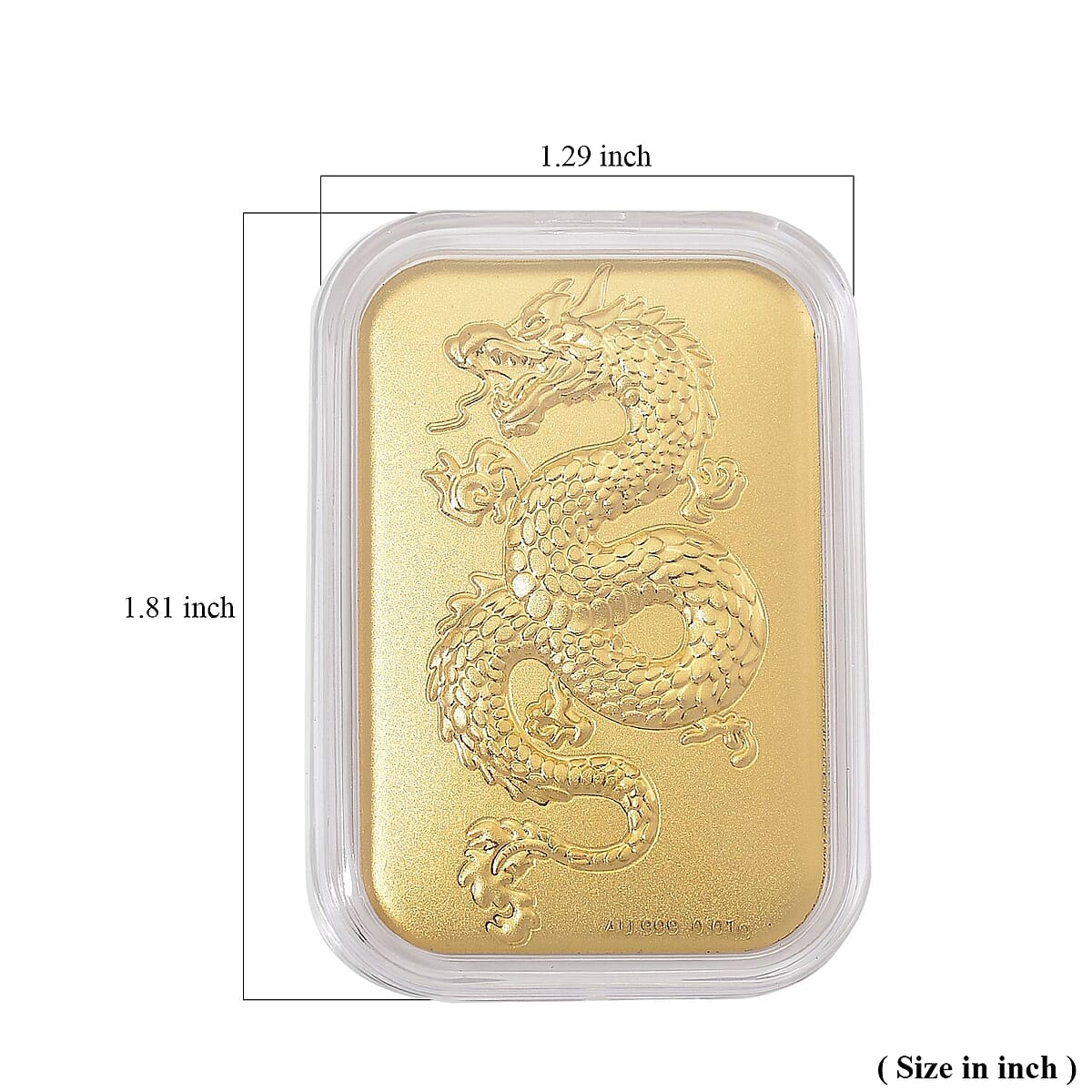 24K Yellow Gold Dragon Embossed Sheet 10mg (Del. in 7-10 Days) image number 4