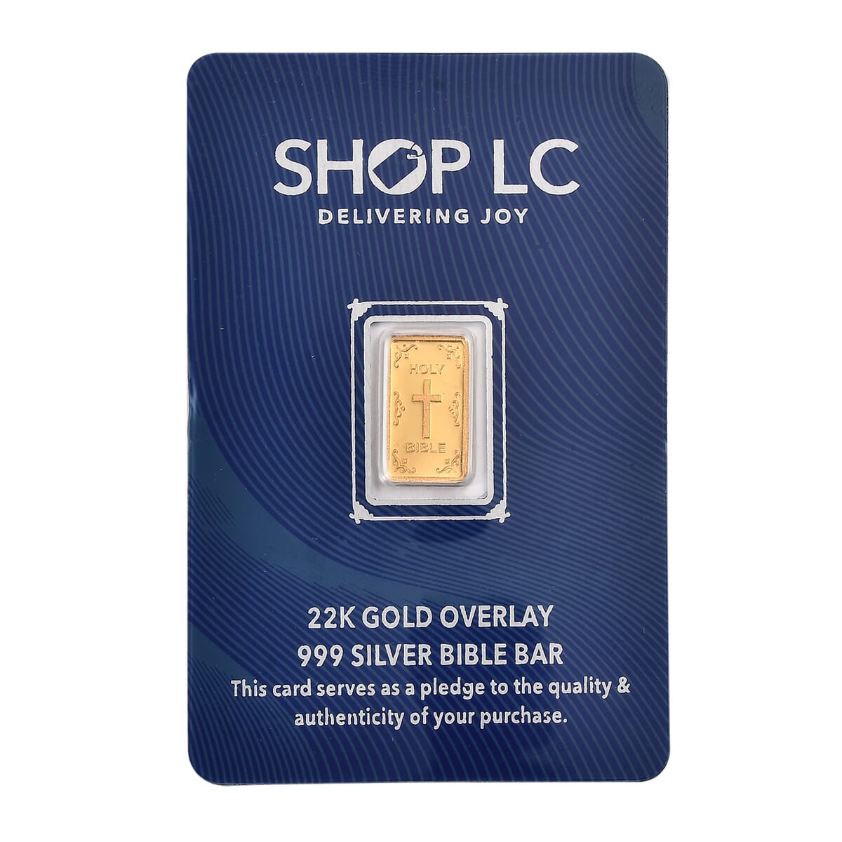 22K Gold Over 999.9 Fine Silver Bible Bar 1 Grams image number 0