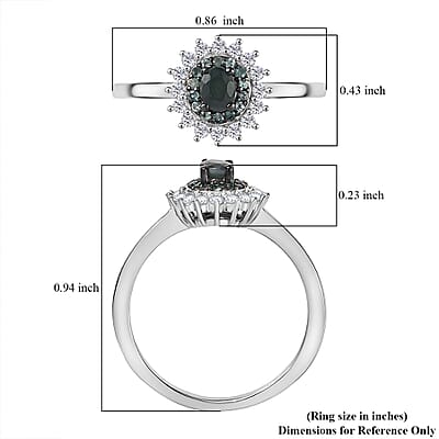 D’Joy Narsipatnam Alexandrite and White Zircon 0.65 ctw Arcane Bloom Ring in Rhodium Over Sterling Silver (Size 10.0)