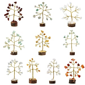 Set of 10 Multi Gemstone Bonsai Tree (2.9)