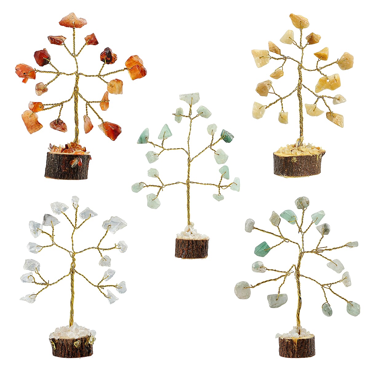 Set of 10 Multi Gemstone Bonsai Tree (2.9) image number 2