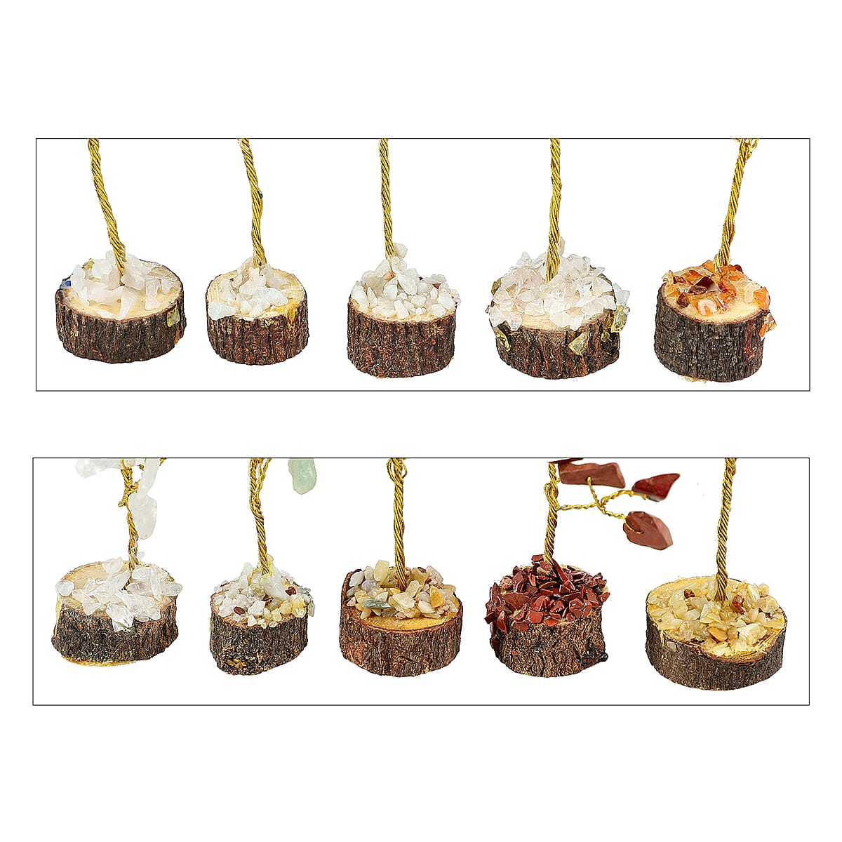 Set of 10 Multi Gemstone Bonsai Tree (2.9) image number 9
