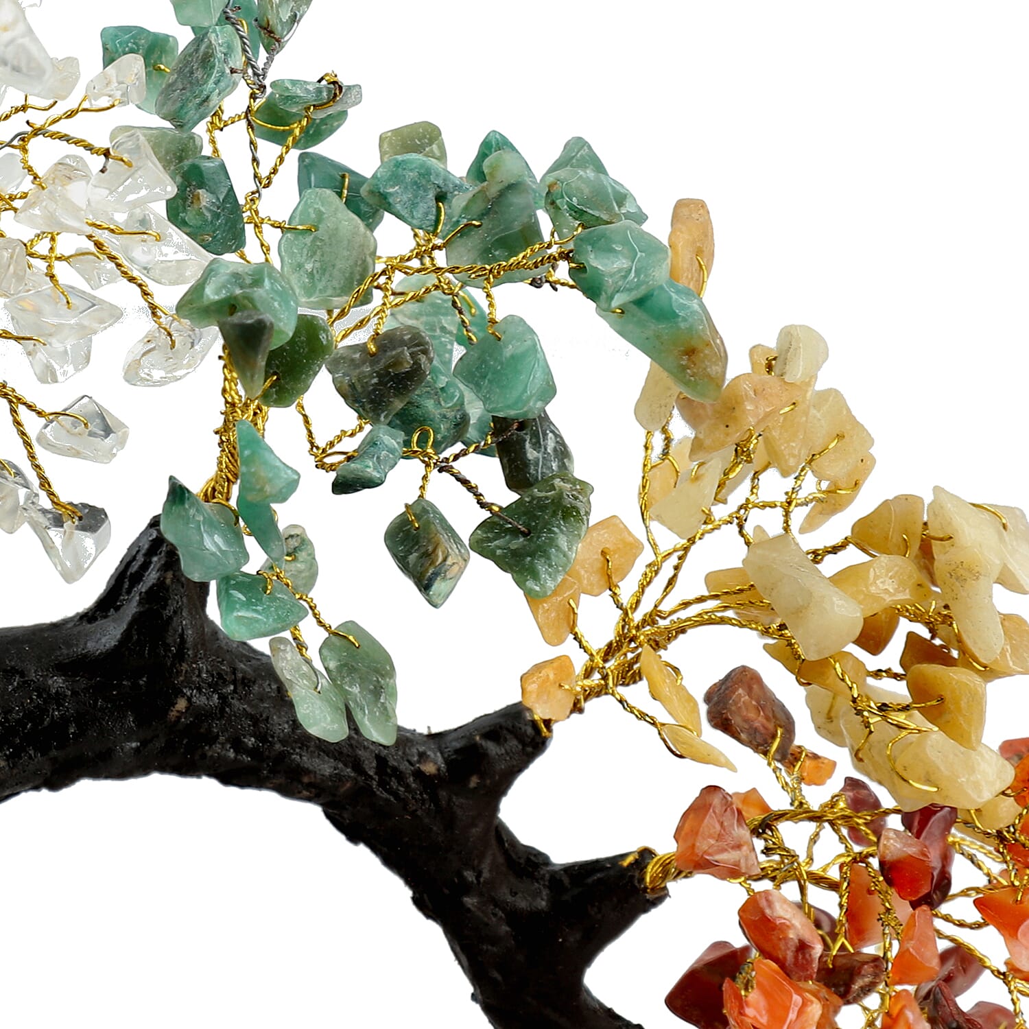 300 Rose Quartz Gemstone Bonsai Tree (12 Inch)