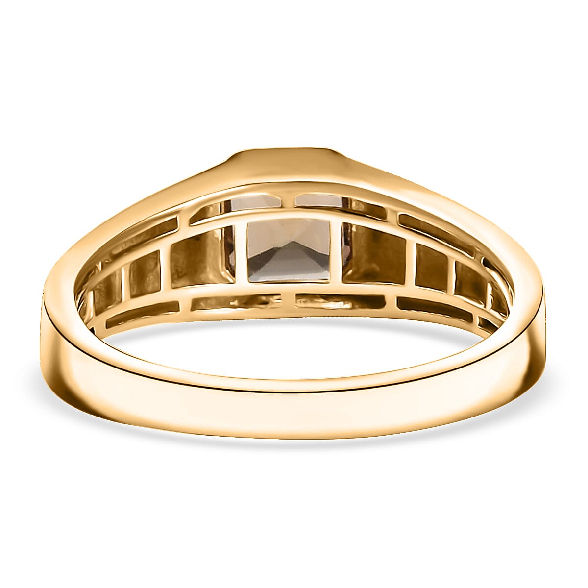 D'Joy Golden Turkizite 2.00 ctw Men's Ring in 18K Vermeil Yellow Gold Over Sterling Silver (Size 10.0) 
