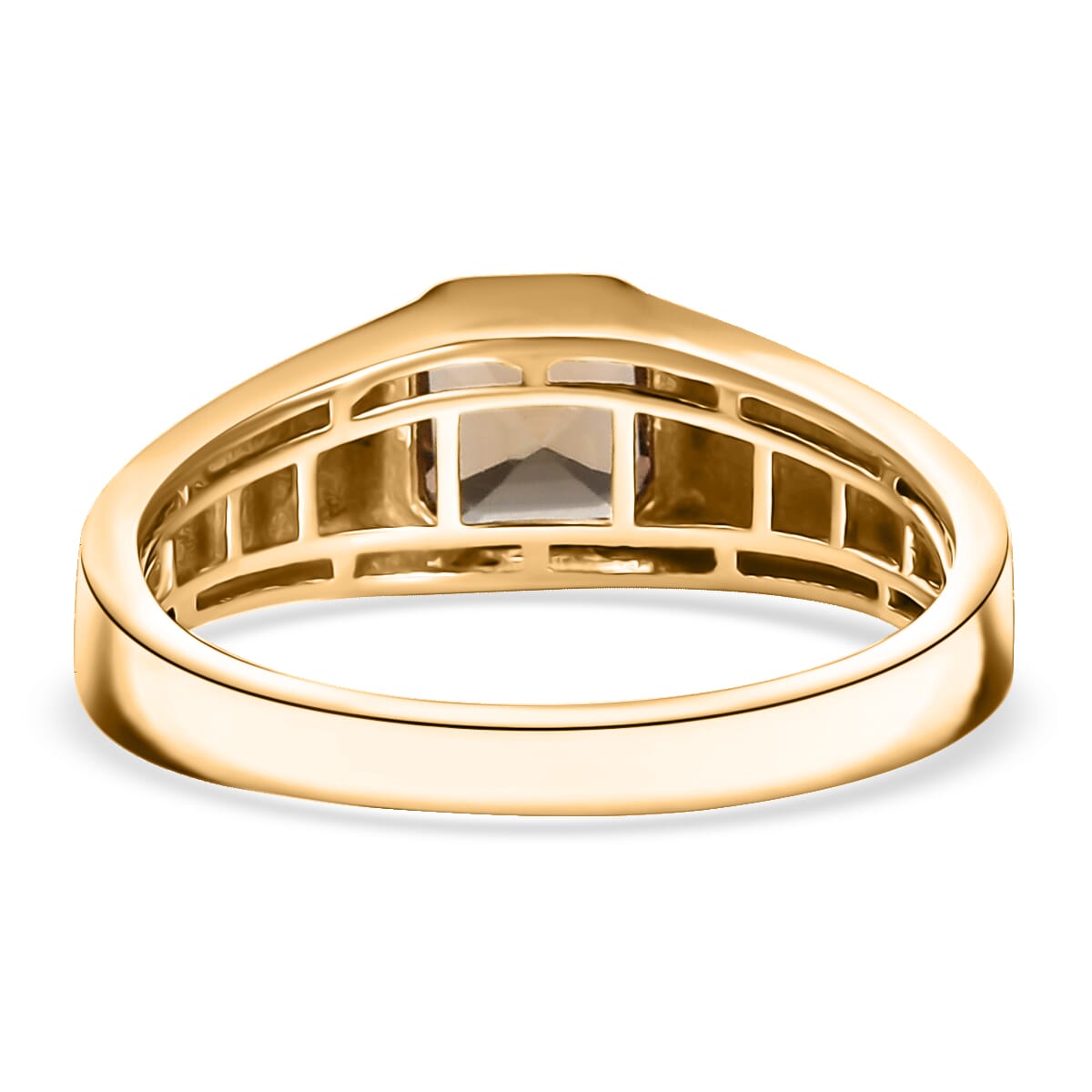 D'Joy Golden Turkizite 2.00 ctw Men's Ring in 18K Vermeil Yellow Gold Over Sterling Silver image number 4