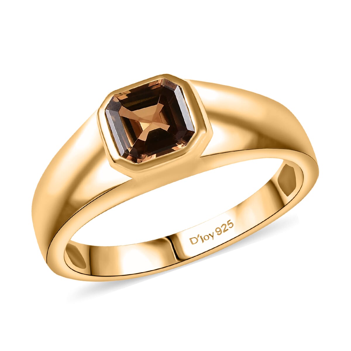 D'Joy Golden Turkizite 2.00 ctw Men's Ring in 18K Vermeil Yellow Gold Over Sterling Silver (Size 12.0)  image number 0