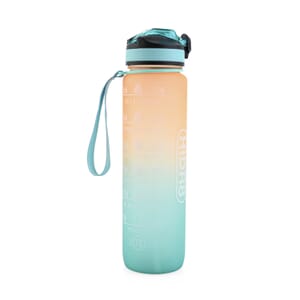 HiDR9 32oz Water Bottle with Flip Top Lock Lid - Ombre Orange/Blue