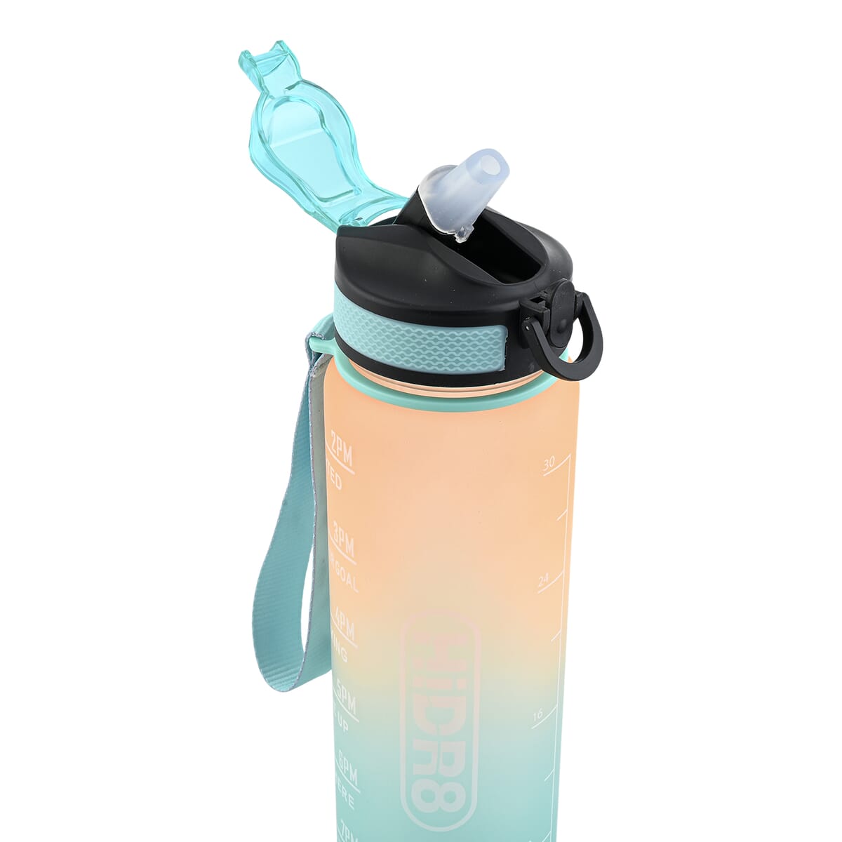 HiDR9 32oz Water Bottle with Flip Top Lock Lid - Ombre Orange/Blue image number 1
