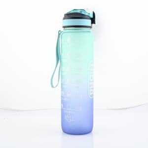 HiDR9 32oz Water Bottle with Flip Top Lock Lid - Ombre Teal/Blue