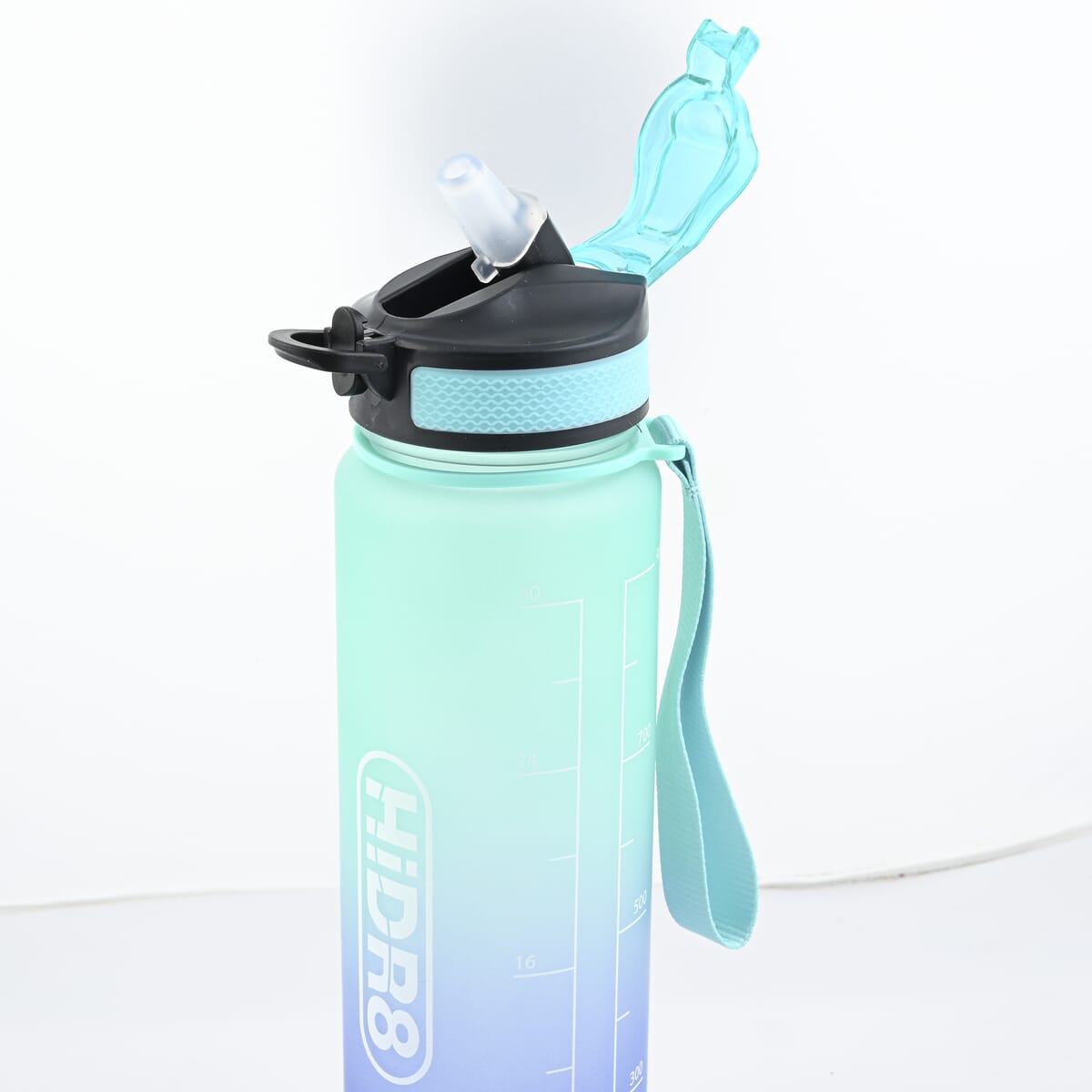 HiDR9 32oz Water Bottle with Flip Top Lock Lid - Ombre Teal/Blue image number 3