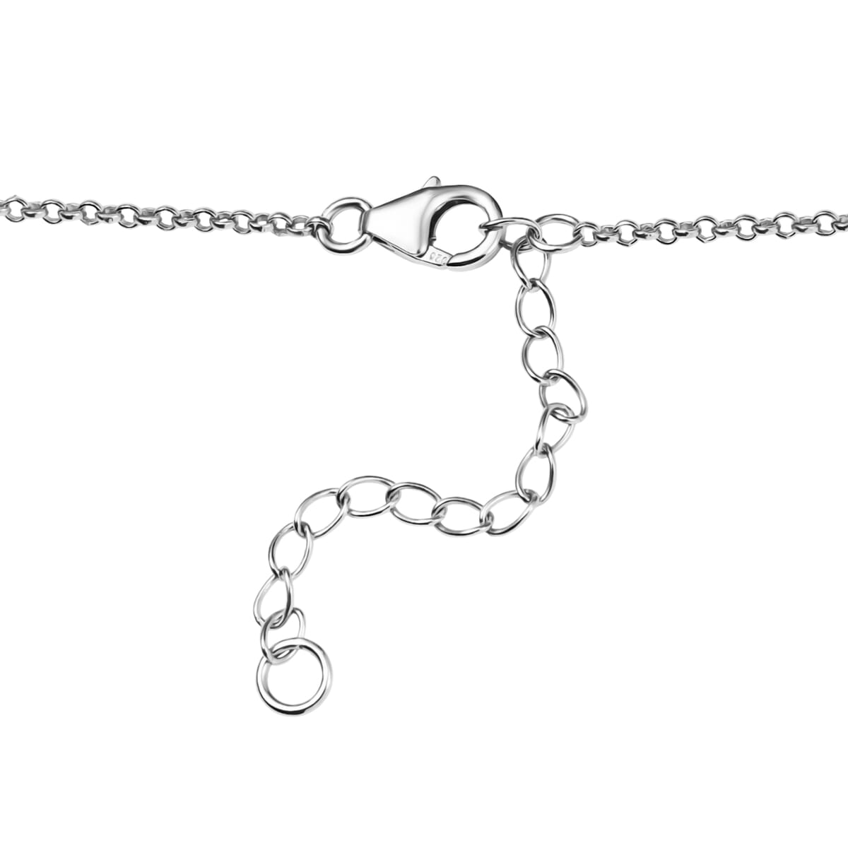 GP Italian Garden Collection Multi Gemstone 3.30 ctw Flower Necklace in Rhodium Over Sterling Silver 18 Inches image number 5