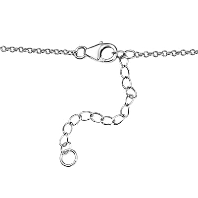 GP Italian Garden Collection Multi Gemstone 3.30 ctw Flower Necklace in Rhodium Over Sterling Silver 18 Inches