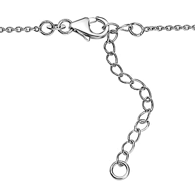 D'Joy Narsipatnam Alexandrite and White Zircon 2.85 ctw Mystic Flow Necklace 18 Inches in Rhodium Over Sterling Silve