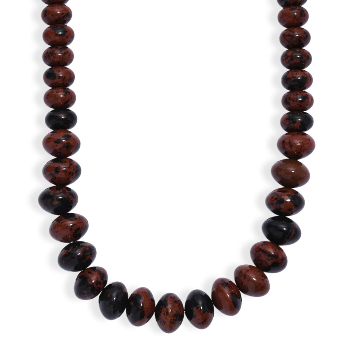Karis Red Obsidian Beaded 250.00 ctw Necklace 18 Inches in Platinum Bond  image number 0