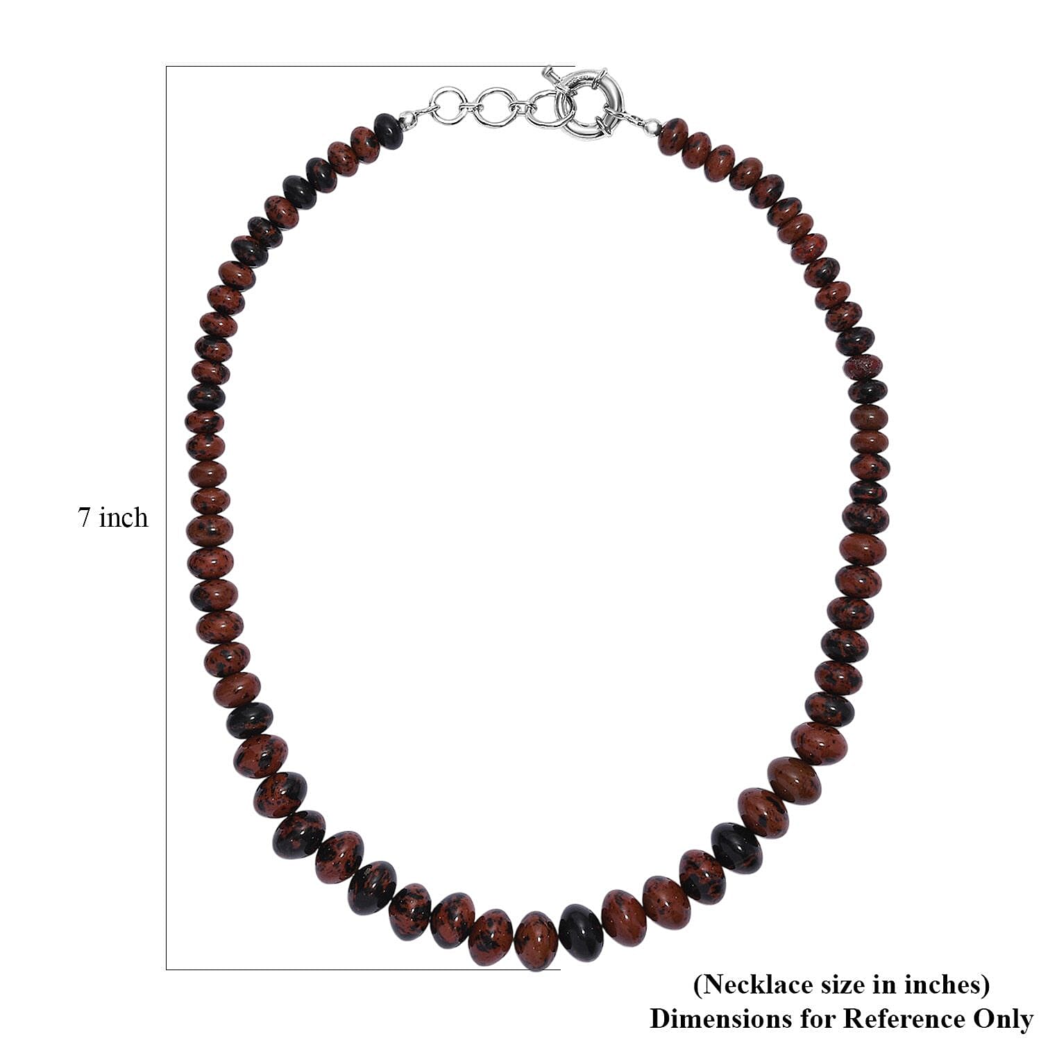 Karis Red Obsidian Beaded 250.00 ctw Necklace 18 Inches in Platinum Bond 