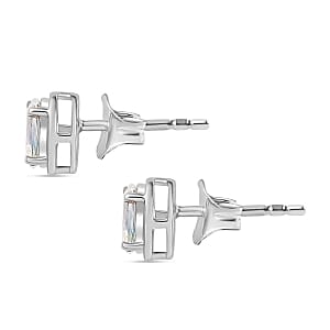 Premium Malagasy Moonstone 1.14 ctw Earrings in Platinum Over Sterling Silver