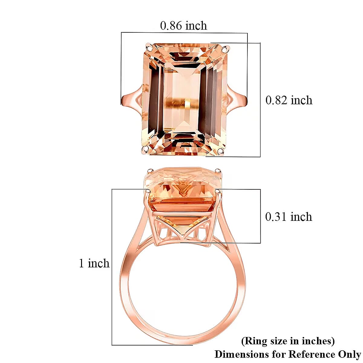 Certified & Appraised Luxoro 14K Rose Gold AAA Marropino Morganite Solitaire Ring (Size 7.5) 10.50 ctw image number 5