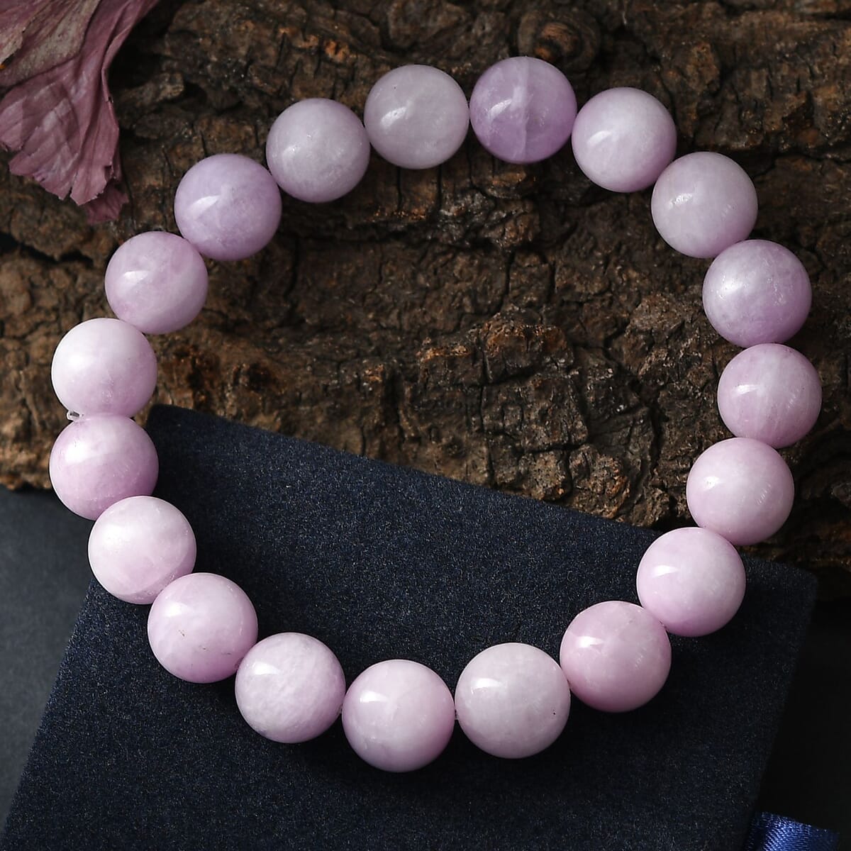 AAAA VALA DANTA KUNZITE Beaded 235.00 ctw Stretch Bracelet  image number 1