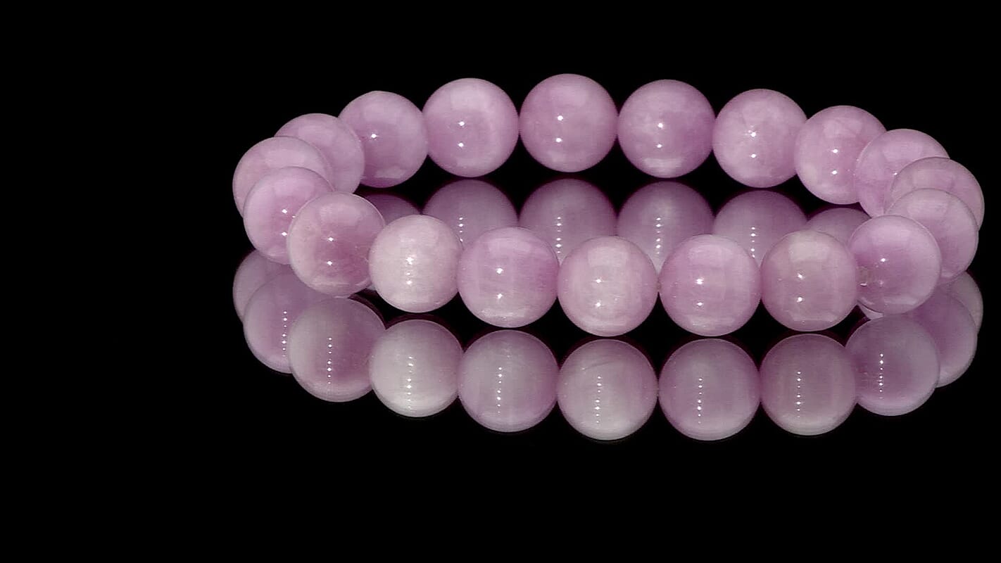 AAAA VALA DANTA KUNZITE Beaded 235.00 ctw Stretch Bracelet
