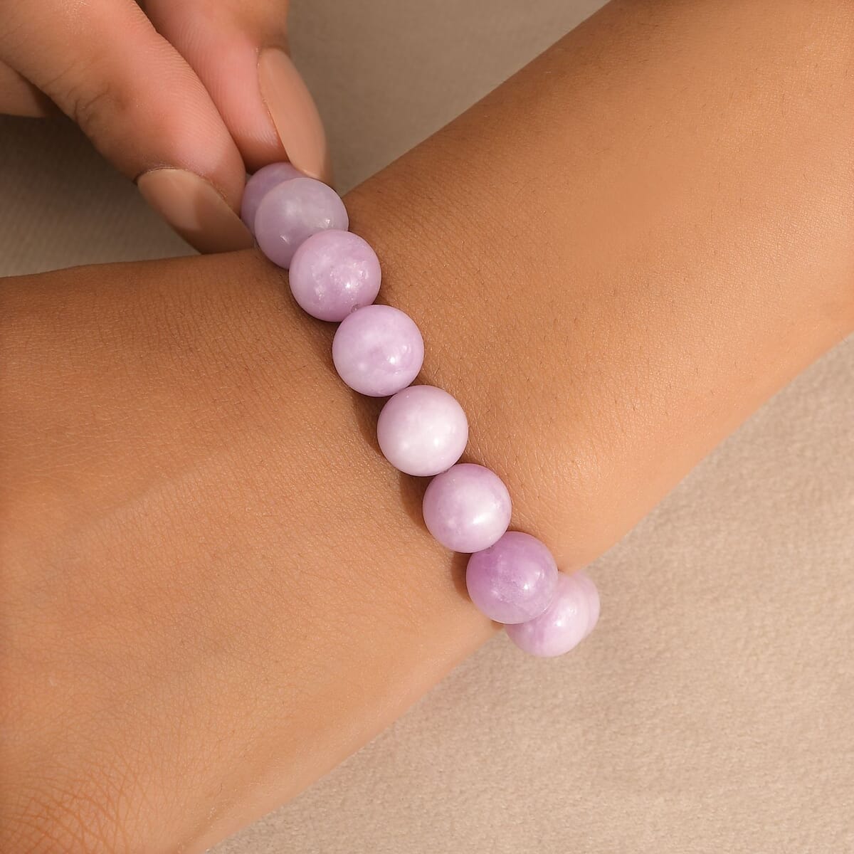 AAAA VALA DANTA KUNZITE Beaded 235.00 ctw Stretch Bracelet  image number 2